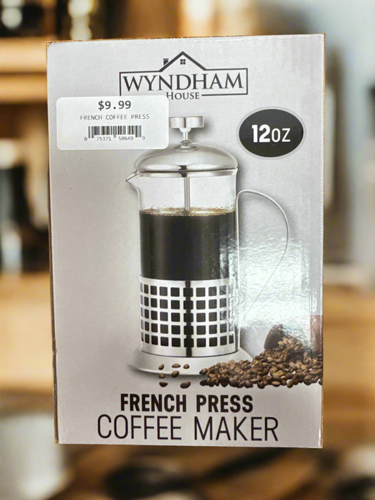 Wyndham House Stainless Steel 12oz French Press Coffee Maker